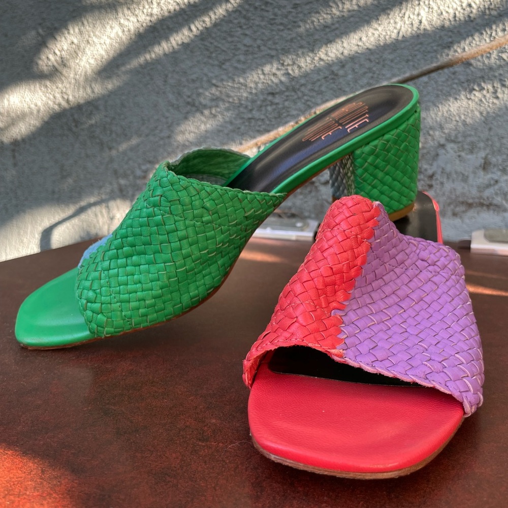 Charlotte Stone Lenu block heel sandal in Tropical